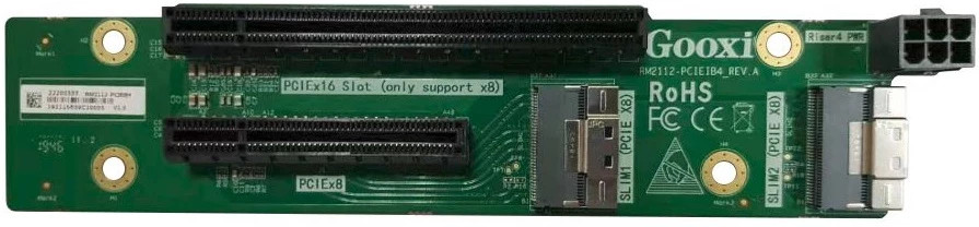 

Карта расширения Gooxi SL2112-748-PCIE12-M PCIe4.0 x16 to 2*PCIe4.0 x8, SL2112-748-PCIE12-M