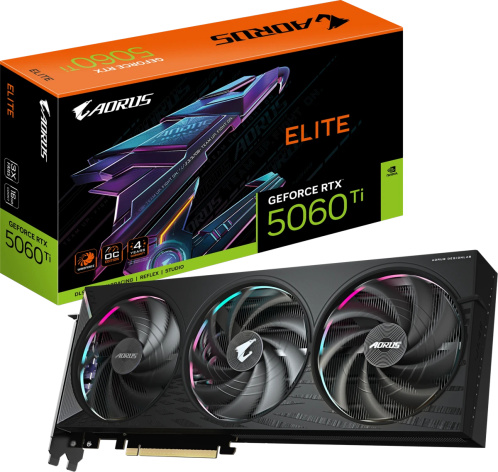 фото Видеокарта GIGABYTE GeForce RTX 5060 TI AORUS ELITE (GV-N506TAORUS E-16GD) в Омске