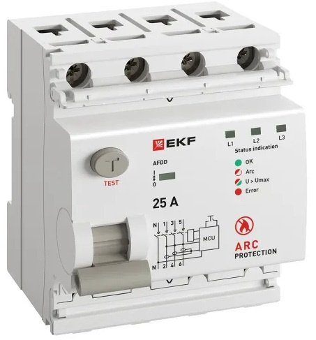 фото Устройство защиты от дугового пробоя EKF afdd-4-25-pro