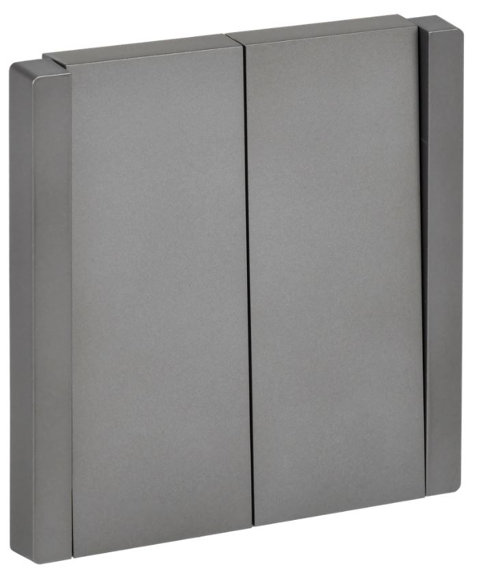 

Переключатель двухклавишный IEK FP-V22-0-10-1-K46 FORTE&PIANO 10А FP507 сталь, FP-V22-0-10-1-K46