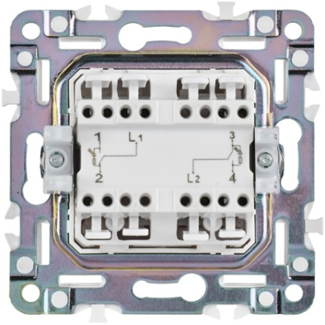 фото Выключатель двухклавишный с подсветкой  IEK SK-V20-2-10-K53 в Санкт-Петербургe