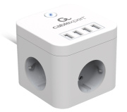 фото Сетевой фильтр Cablexpert CUBE-3-U4-W-1.5