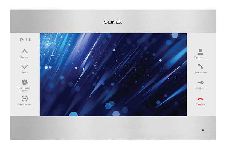 

Видеодомофон Slinex SL-10M Silver+White цветной, TFT LCD 10.1" 16:9 (1024×600), подключение 2-х вызывных панелей и 2-х видеокамер, настенный, SL-10M Silver+White