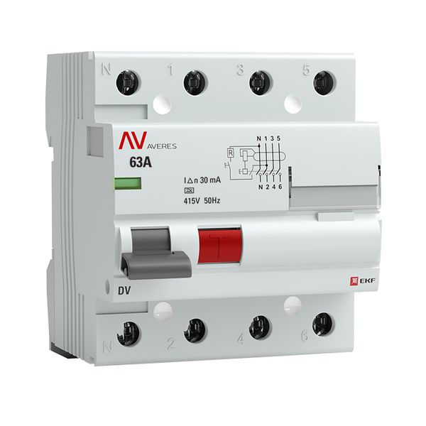 

УЗО EKF rccb-4-63-30-a-av DV 4P 63А/ 30мА (A) AVERES, rccb-4-63-30-a-av
