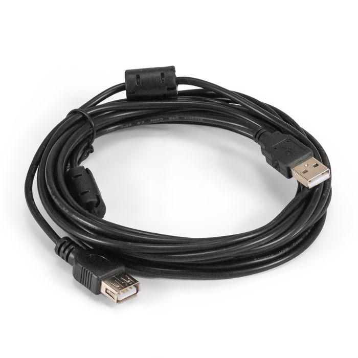 

Удлинитель Exegate EX-CCF-USB2-AMAF-4.5F EX294764RUS USB 2.0 (Am/Af, позолоченные контакты, ферритовые кольца, 4,5м), EX-CCF-USB2-AMAF-4.5F