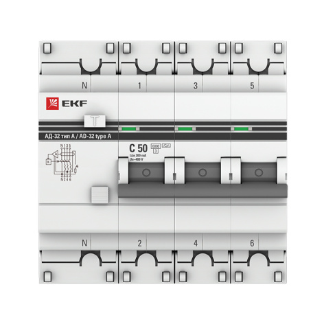 фото Автомат дифференциальный EKF DA32-6-50-300-4P-a-pro в Перми