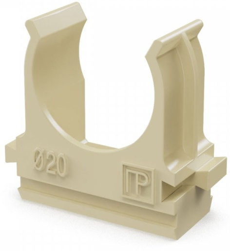 Изображение товара Клипса Промрукав PR13.0049 для труб ПВХ и гофрированных труб 20 мм 100 шт