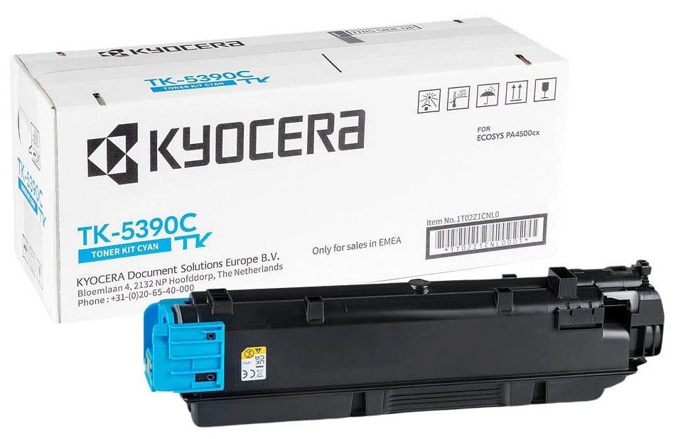 

Тонер-картридж Kyocera TK-5390C 1T02Z1CNL0 голубой для ECOSYS PA4500cx , 13 000 стр., TK-5390C