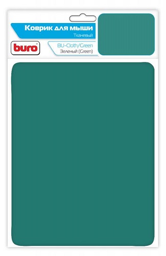

Коврик для мыши Buro BU-CLOTH зелёный, 230x180x3мм, BU-CLOTH