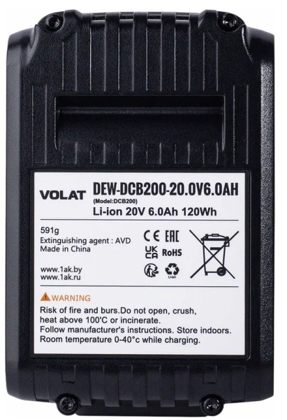 фото Батарея  VOLAT VT-DEW-DCB-20.0V6.0AH в Воронеже