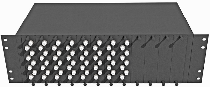 

Кросс оптический стоечный TopLAN КРС-Top-3U-64FC/U-OM2-BK 19", 64 FC/UPC адаптеров, многомодовый (50/125), 3U, черный, укомплектованный, КРС-Top-3U-64FC/U-OM2-BK