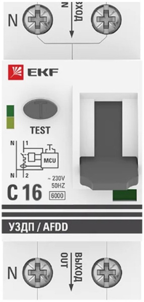 фото Устройство защиты от дугового пробоя  EKF afdd-2-16C-pro в Краснодаре