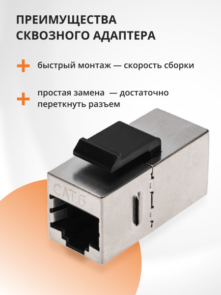 фото Адаптер проходной Filum FL-KJ-SH6-RJ45-RJ45-BK в Воронеже