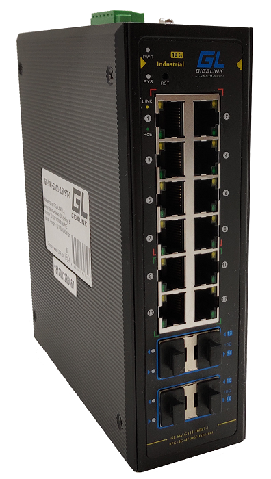 

Коммутатор GIGALINK GL-SW-G311-24PST-I L3, индустриальный на DIN рейку, 12x10/100/1000Mbps (1-8 PoE af/at), 8x1000mbs SFP, 4x10Gbps SFP+, Консольный R, GL-SW-G311-24PST-I