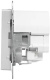 фото Розетка с заземлением с 2 USB  EKF UP1-SOA-111-2USBC