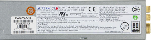 фото Блок питания  Supermicro PWS-706P-1R в Уфе