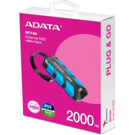 фото Внешний SSD USB 3.2 Gen 2 Type-C ADATA SC740 в Самаре 2000 ГБ