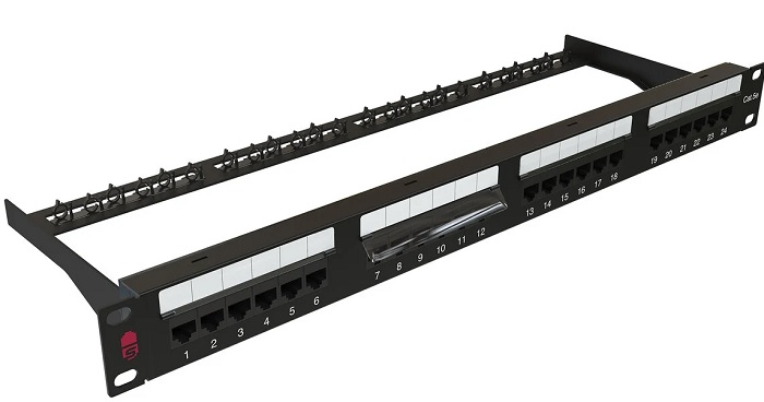 

Патч-панель SYSMATRIX PP 1901U.S245EU.M 19" (1U), 24 порта RJ-45, категория 5e, Dual IDC, с задним кабельным организатором, цвет черный, PP 1901U.S245EU.M