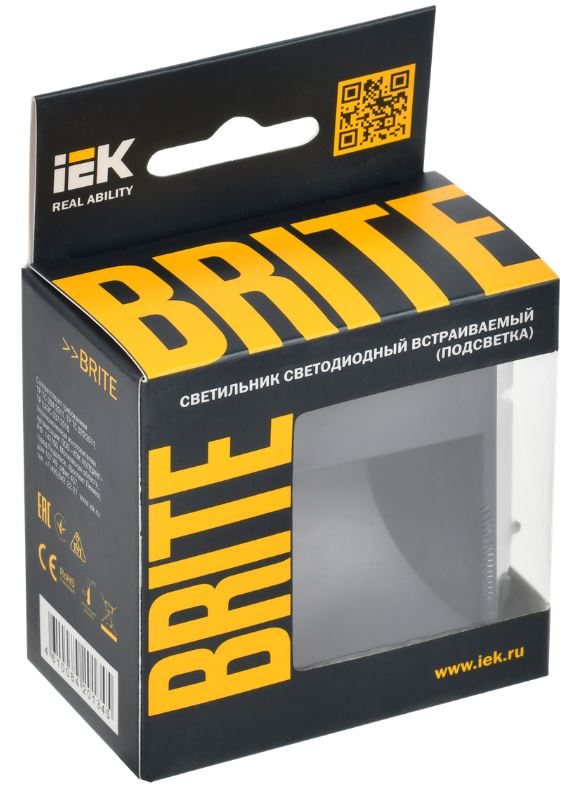 

Подсветка LED IEK BR-FL20-K53 BRITE встраиваемая ПЛ20-БрГ Графит, BR-FL20-K53