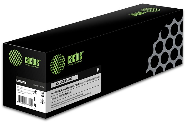 

Картридж Cactus CS-LX50F5U00 лазерный черный (20000стр.) для Lexmark MS510/MS610, CS-LX50F5U00