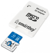 фото Карта памяти SmartBuy SB16GMSDU1BLUE01