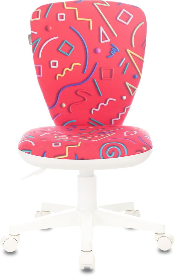 

Кресло Бюрократ KD-W10 детское, крестовина пластик белый, ткань, цвет: малиновый, KD-W10