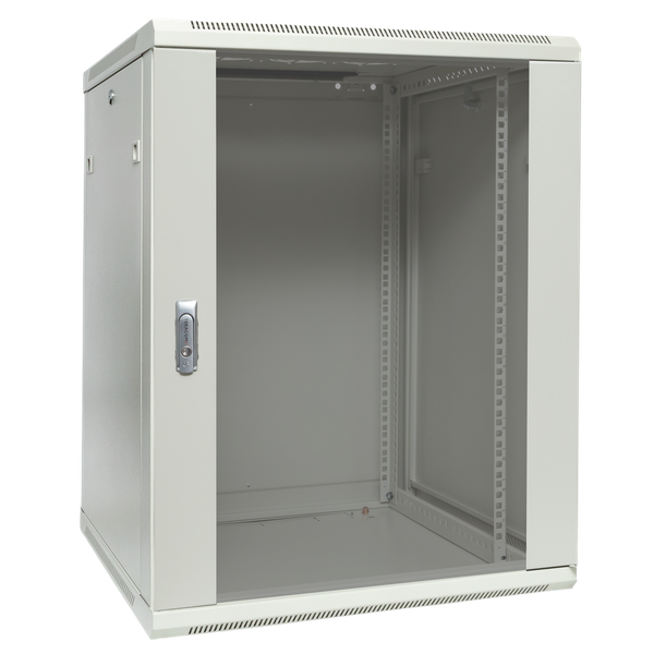 

Шкаф настенный 19", 12U EKF TRP-WLL-1264-40G TERACOM PRO 600х450 мм дверь стеклянная с замком-ручкой серый, TRP-WLL-1264-40G