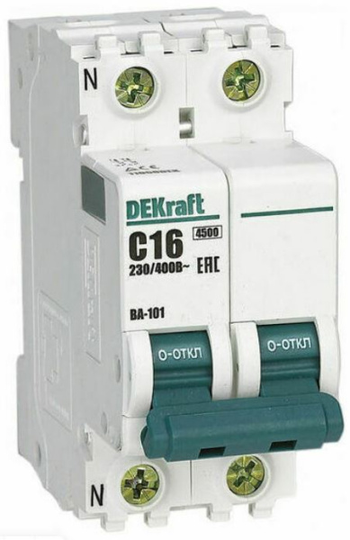 Изображение товара Автоматический выключатель DEKraft 11182DEK 16А 1P+N