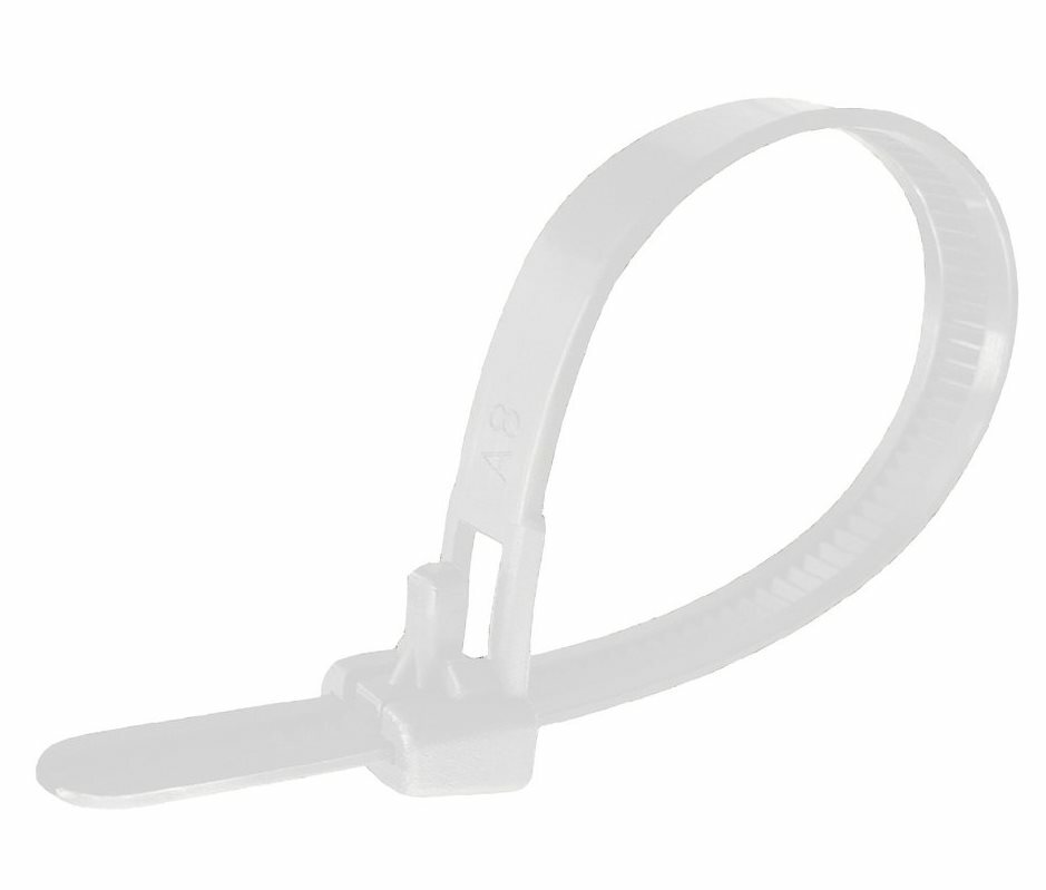 

Хомут DKC 25254SR P6.6 многоразовый, белый 7,6x370 мм, "Quadro", уп/100 шт, (замена выведенному из ассортимента 25254), 25254SR