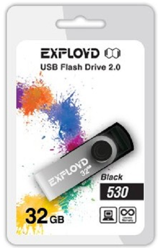 

Накопитель USB 2.0 32GB Exployd 530 чёрный, 530