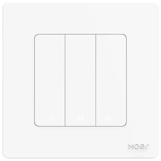 

Выключатель Moes ZS-SR-EU3-WH-MS (трехклавишный) ZigBee Smart Switch белый, ZS-SR-EU3-WH-MS