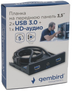 фото Планка Gembird FP3.5-USB3-2A-HDA