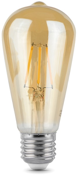 

Лампа светодиодная Gauss 102802006 LED Filament ST64 E27 6W Golden 550lm 2400К, 102802006