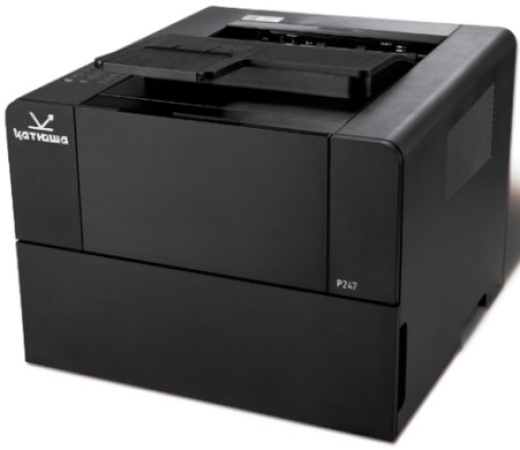 Принтер монохромный Катюша P247 47 стр/мин., А4, 1200 dpi., 512MB RAM, Ethernet, USB, USB-host, Wi-Fi, PS3, PCL5/6, PDF, стартовый тонер на 3000 отп.