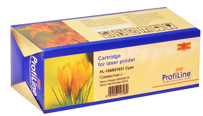 

Картридж ProfiLine PL_106R01631_C для принтеров Xerox Phaser 6000/6010/WorkCentre 6015/6000B/6010N/6015B/6015N/6015NI Cyan 1000 копий, PL_106R01631_C