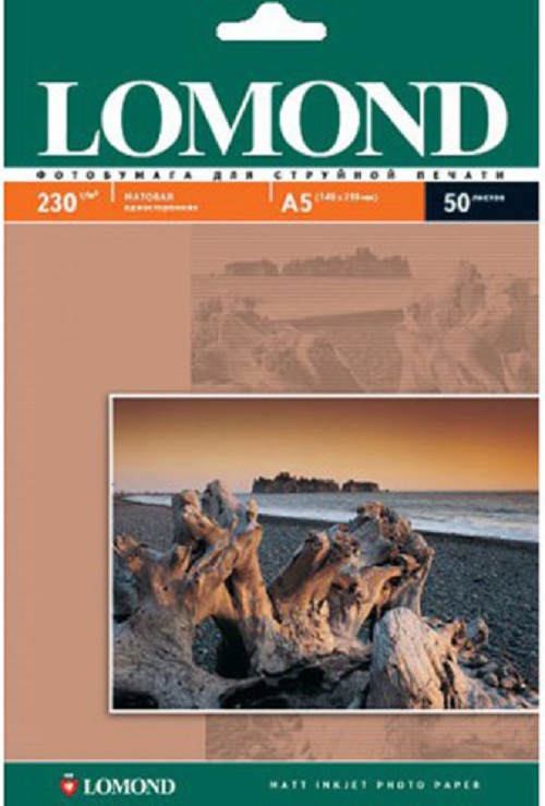 

Бумага Lomond 0102069 21x14,8 Матовая фотобумага, 230г/м2, 50 листов, 0102069
