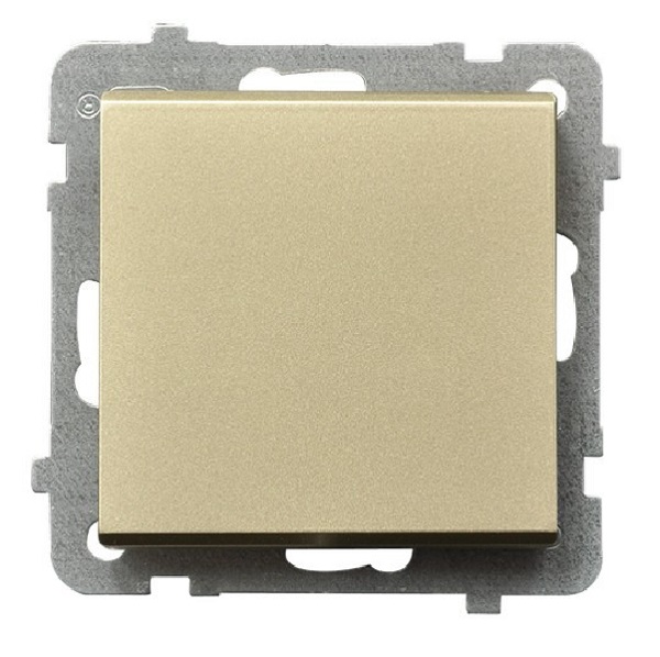 

Выключатель Ospel LP-1R/m/39 однополюсный, 16AX, 250V, 3520W, IP-20, клеммы безвинтовые, шампанский золотой, LP-1R/m/39