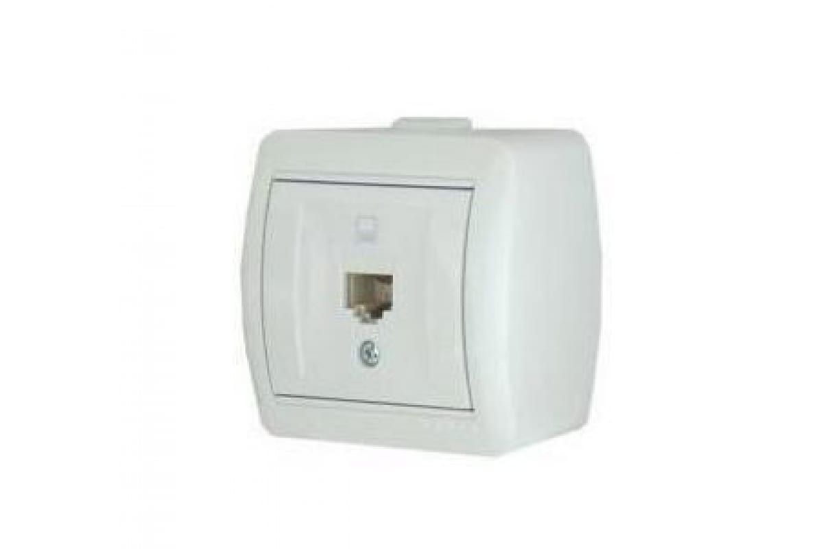 

Розетка компьютерная Lezard 710-0200-139 1-м ОП Nata RJ45, белая, 710-0200-139