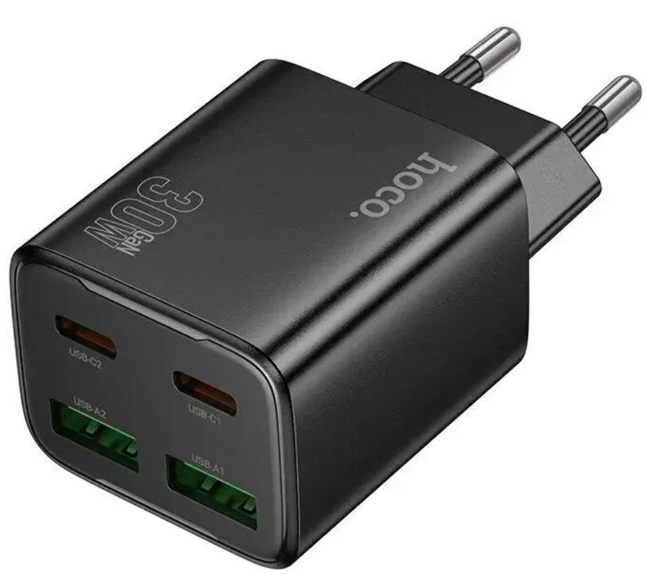 

Зарядное устройство сетевое Hoco N56 Fundador Hoco 32492 30W 3A (PD) 2xUSB/USB type-C универсальное черный, N56 Fundador