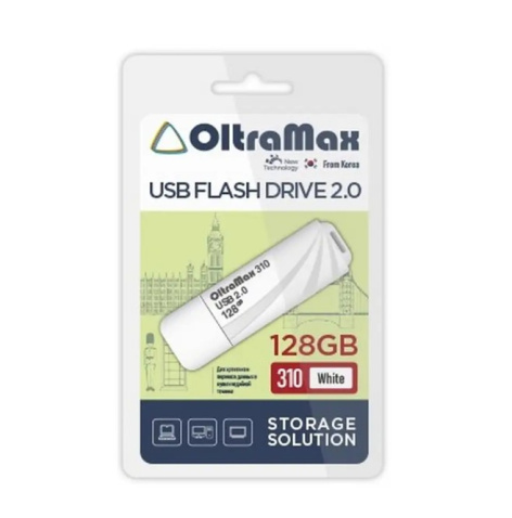 фото Накопитель USB 2.0 128GB OltraMax OM-128GB-310-White в Перми
