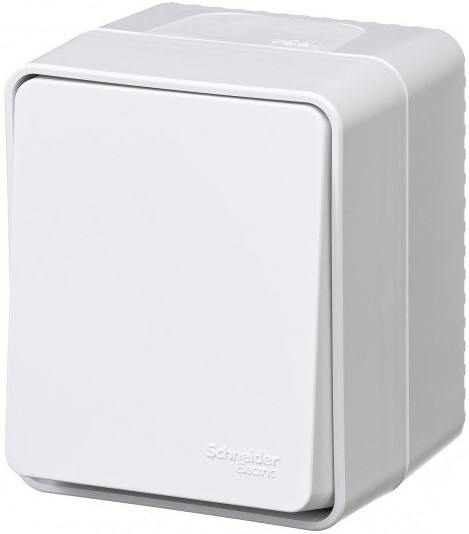 

Выключатель Schneider Electric ATN540111 AtlasDesign PROFI IP54 О/У 1-клавишный 10 АХ, белый, ATN540111