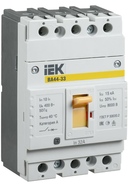 

Автоматический выключатель в литом корпусе IEK SVA4410-3-0032 ВА44 33 3Р 32А 15кА, SVA4410-3-0032