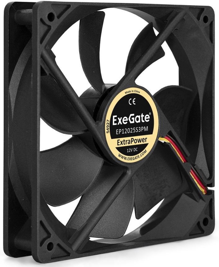 

Вентилятор для корпуса Exegate EX283390RUS 120x120x25 мм, 1800rpm, 67CFM, 28dBA, 3pin+Molex, EX283390RUS