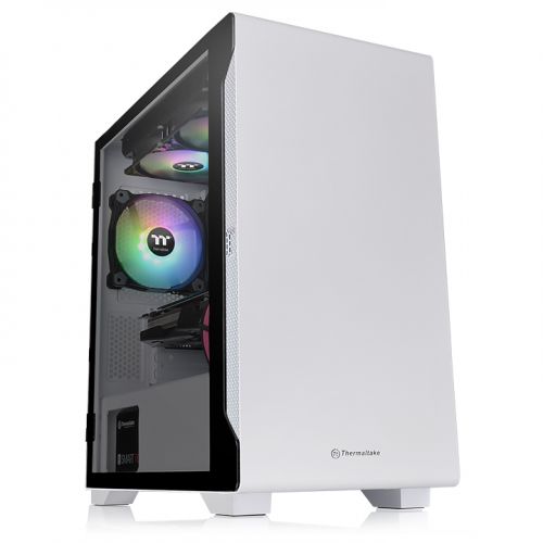 

Корпус mATX Thermaltake S100 TG Snow CA-1Q9-00S6WN-00 белый, без БП, с окном, USB 3.0, 2*USB 2.0, audio, S100 TG Snow