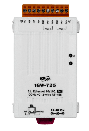 

Преобразователь ICP DAS tGW-725 CR Tiny Modbus/TCP to RTU/ASCII gateway with PoE and 2 RS-485 Ports (RoHS), tGW-725 CR