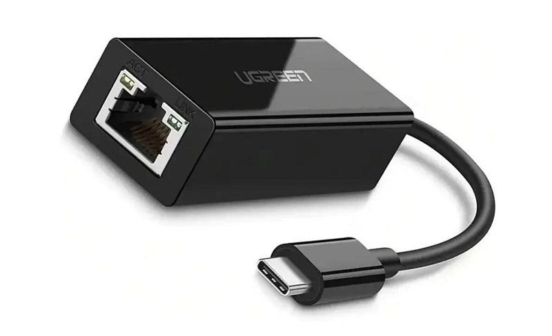 

Адаптер UGREEN US236 50307_ USB-C 3.1 GEN1 Male to 10/100/1000Mbps Ethernet Adapter, черный, US236