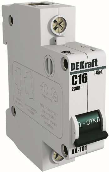 

Автоматический выключатель DEKraft 11104DEK ВА-101 1Р 25А (D) 4,5кА, 11104DEK