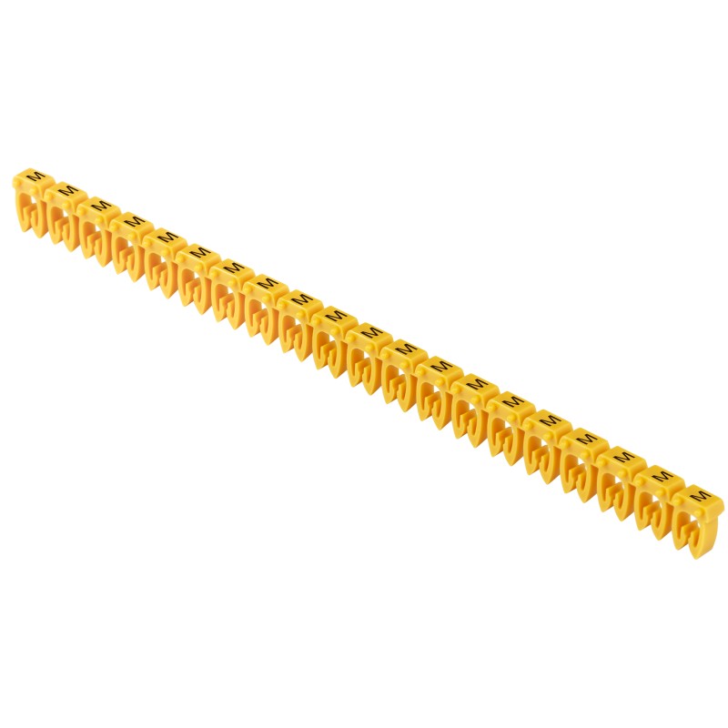 

Маркер на кабель IEK UMK-KE2-M открытого типа KE 1,5-2,5мм2 символ "M" (200шт/упак), UMK-KE2-M