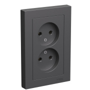 фото Розетка двухместная без заземления  Systeme Electric ATN001420
