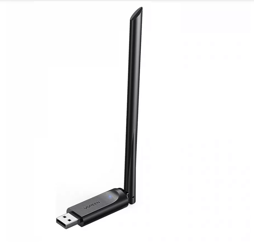 

Адаптер UGREEN CM496 90339 двухдиапазонный, AC650 High-Gain Dual Band Wireless USB, черный, CM496